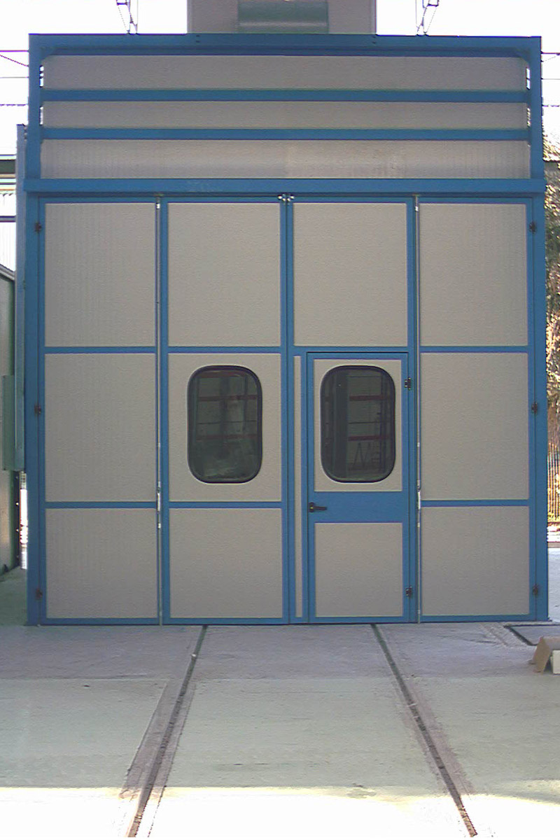 Oven paint booth for stators